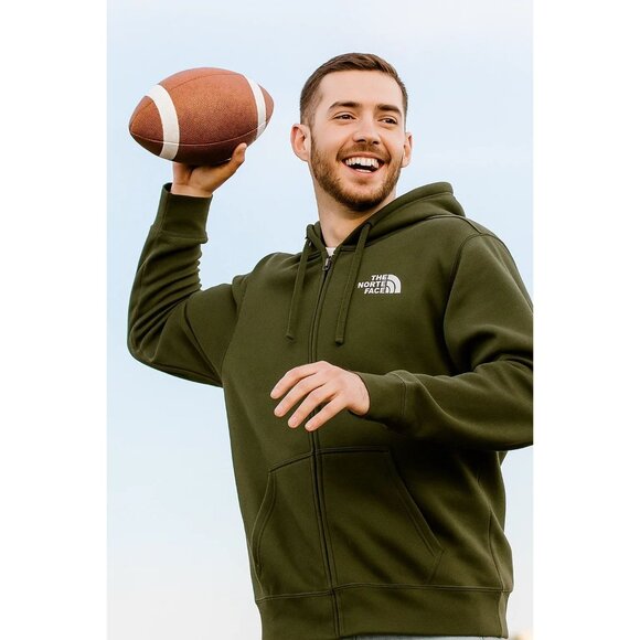 The North Face Mens Full Zip Hoodie With Drawstring & Logo Sleeve Size XL - Picture 1 of 11